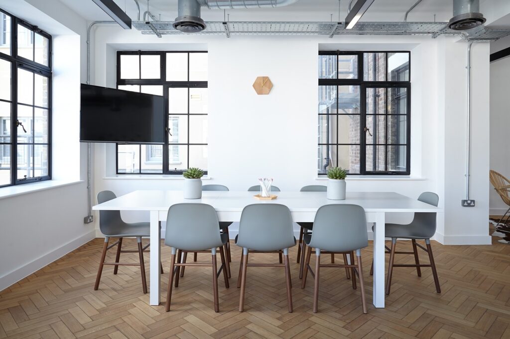 chairs, table, contemporary, furniture, indoors, interior design, office, room, spacious, windows, interior decoration, office furniture, meeting room, boardroom, office, office, office, office, office